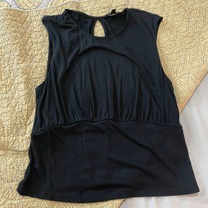 Banana Republic Ruched Empire Waist Keyhole Back Sleeveless Tank